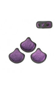 Ginko Leaf Beads 7.5x7.5mm Polychrome black currant